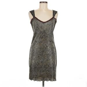 Earthy Eccentric Y2K Silver and Black Sweetheart Dress